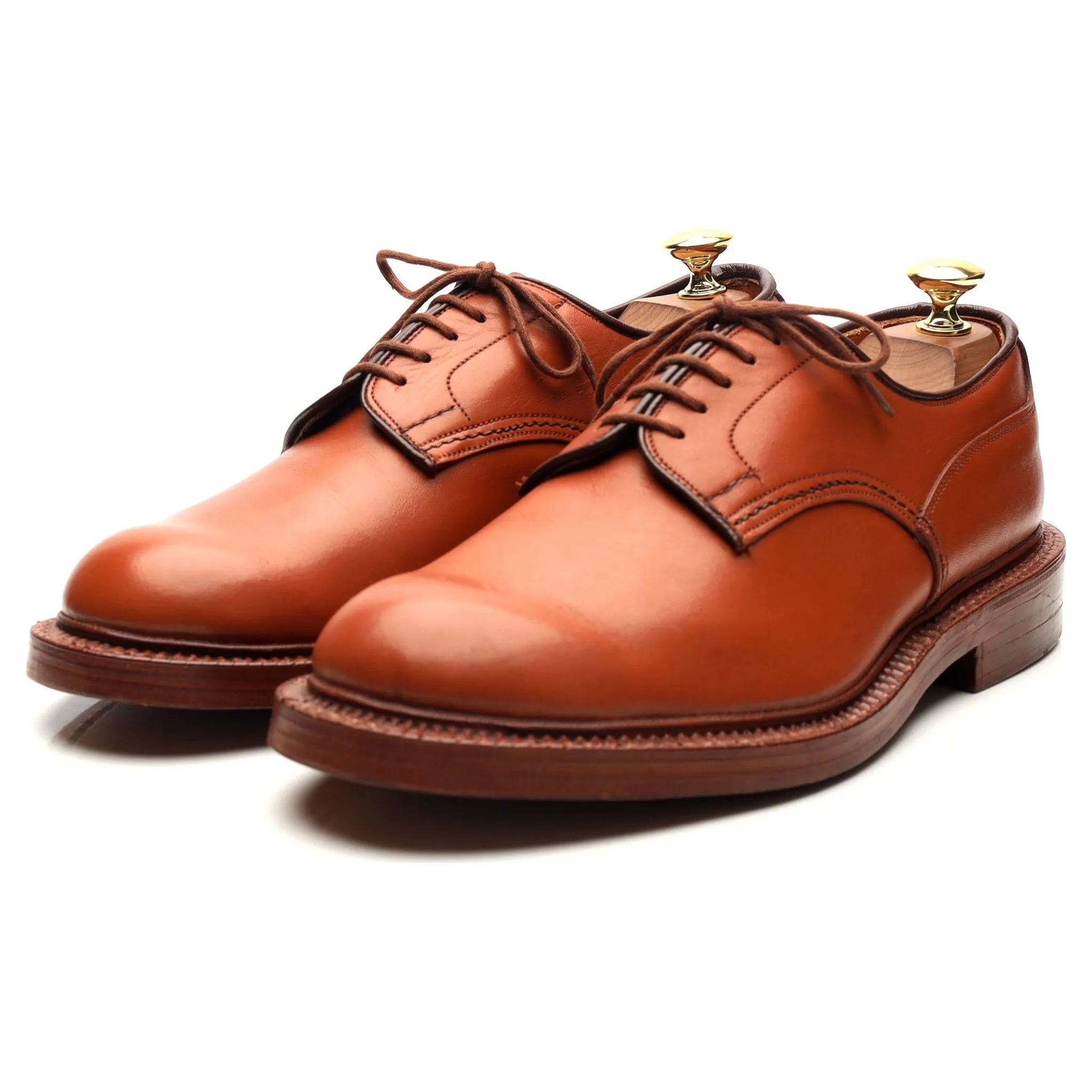 Tan Brown Leather Derby UK 6.5