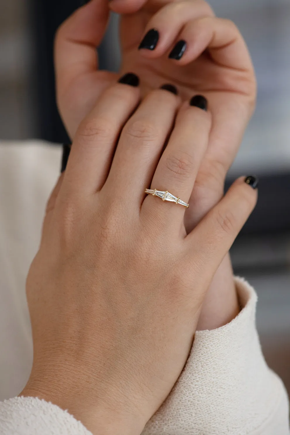 Tapered Baguette Engagement Ring