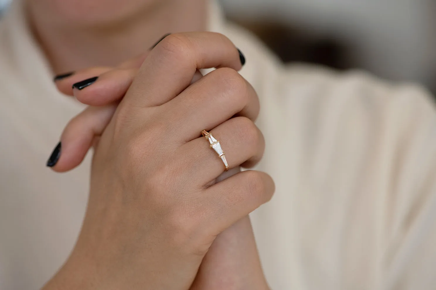 Tapered Baguette Engagement Ring