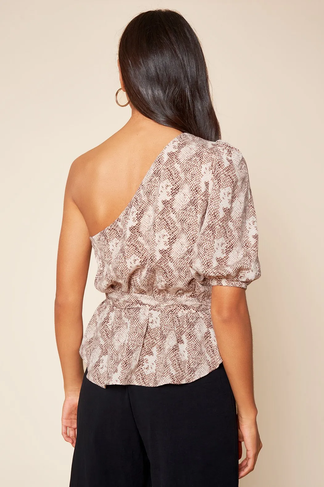 Taylor Snake One Shoulder Top