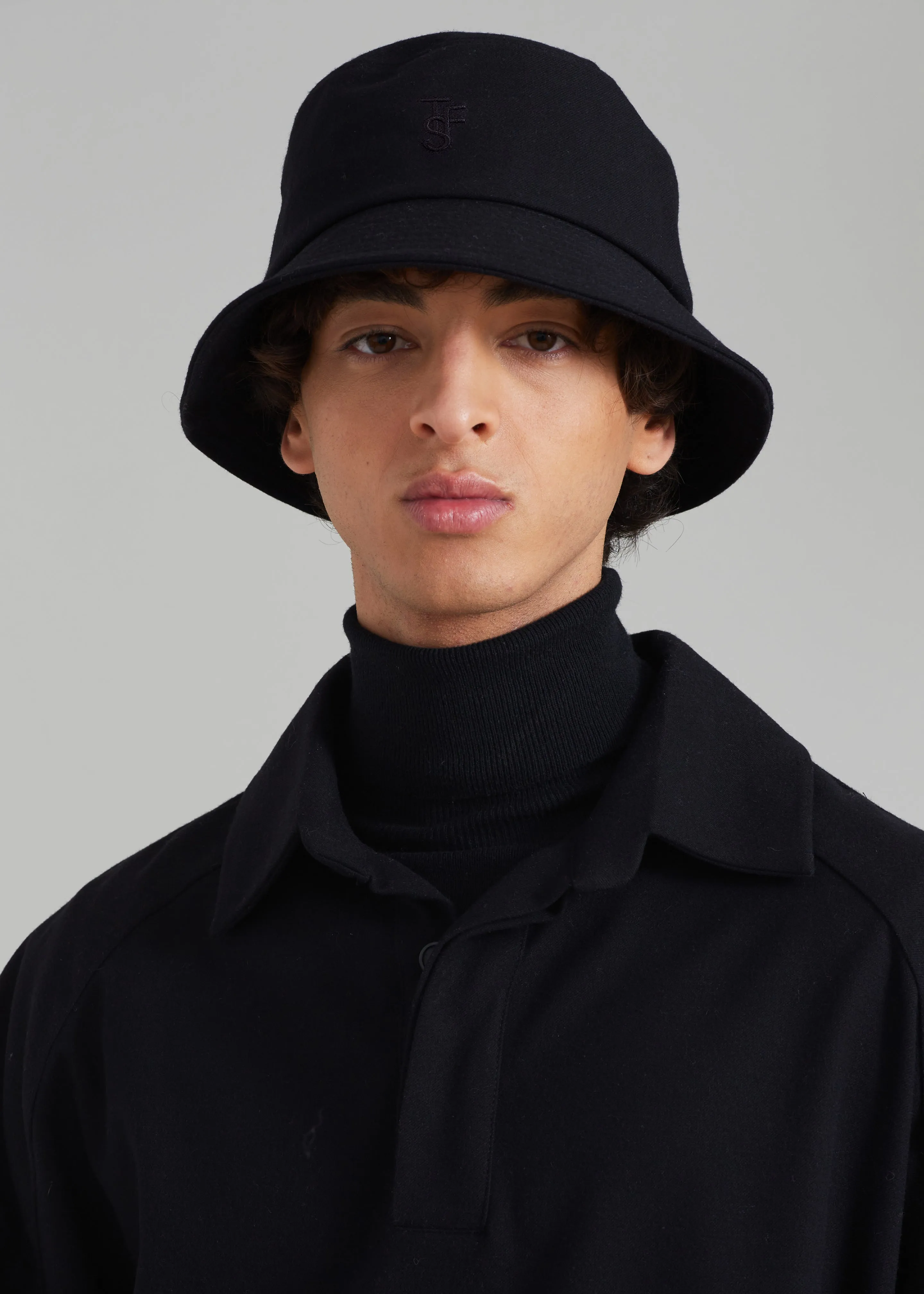 TFS Solid Flannel Bucket Hat - Black