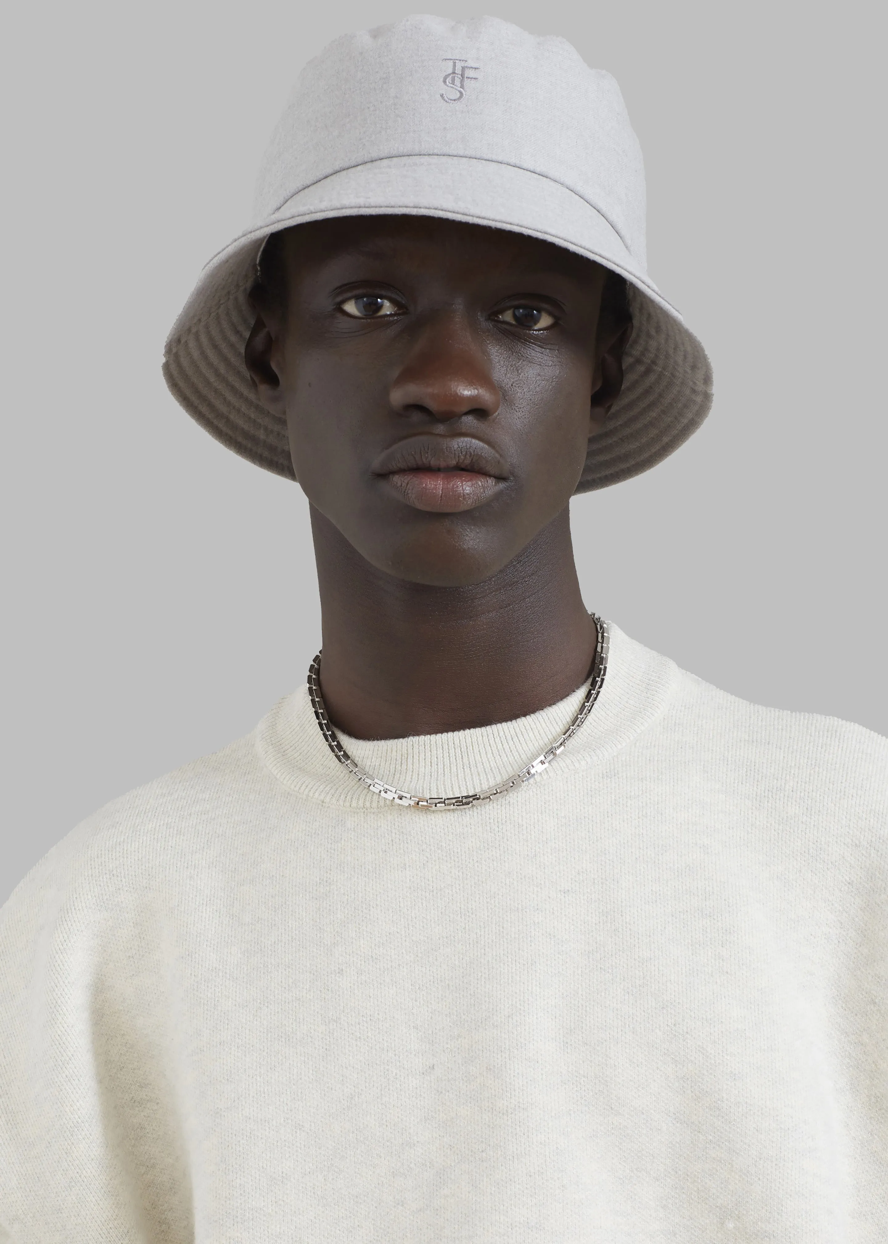 TFS Solid Flannel Bucket Hat - Light Grey