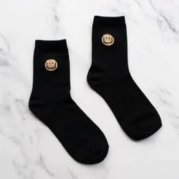 The Golden Smile Socks - Black