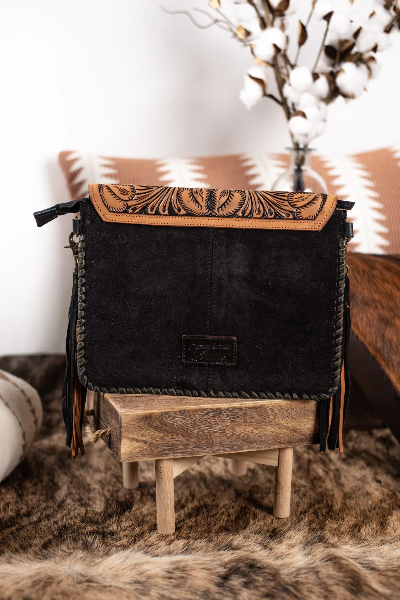 The Huston Tooled Leather Purse