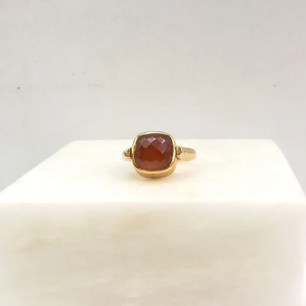 Tiger Eye and Carnelian Flip Ring