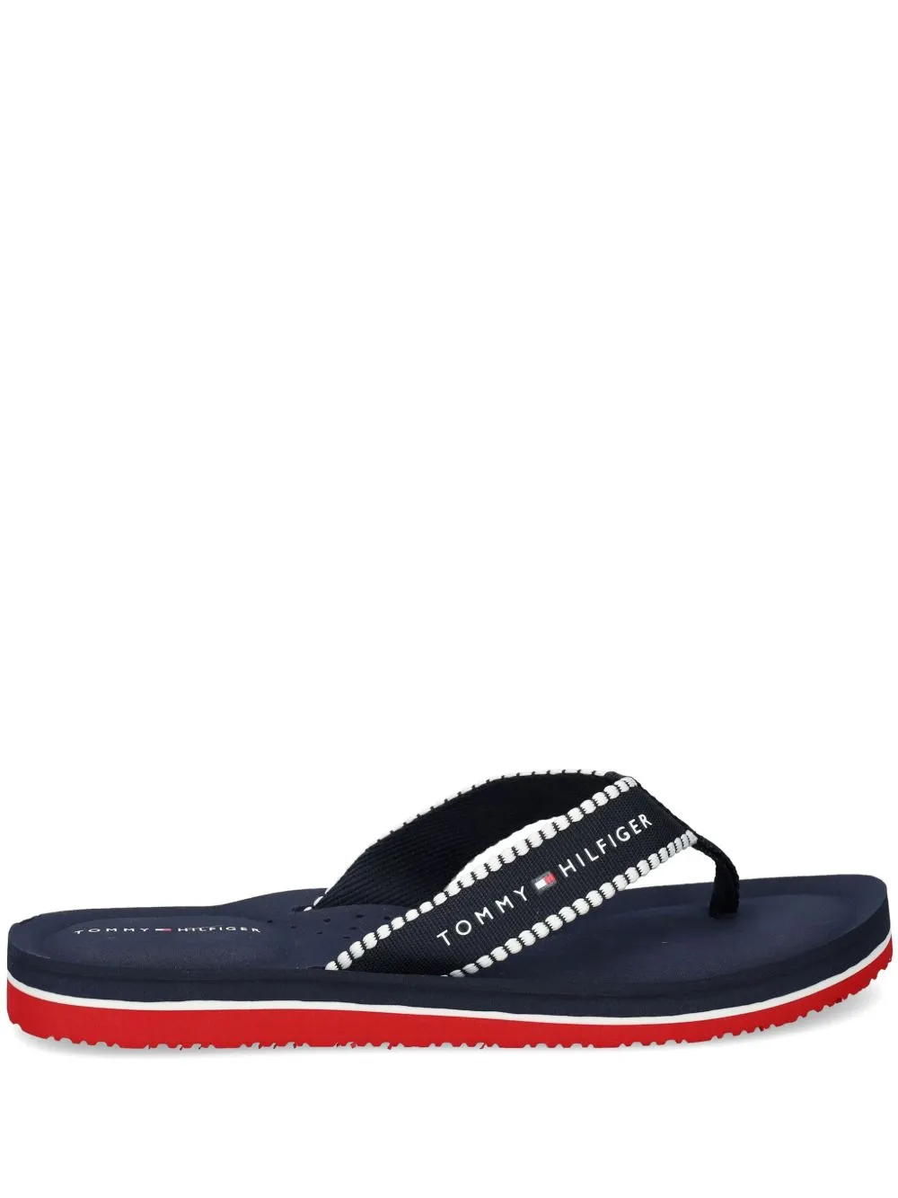 Tommy Hilfiger Webbing logo-print flip-flops - Blue