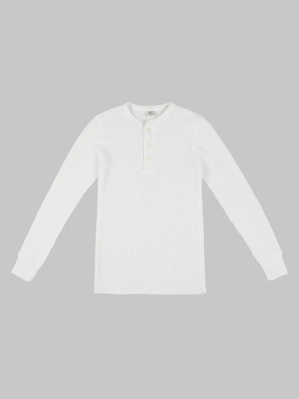 UES Thermal Big Waffle Henley T-Shirt Off White