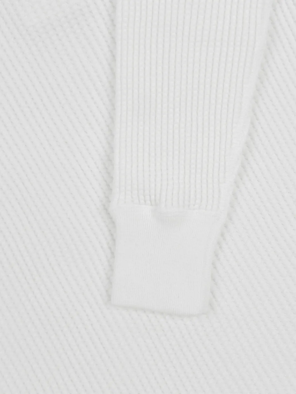 UES Thermal Big Waffle Henley T-Shirt Off White