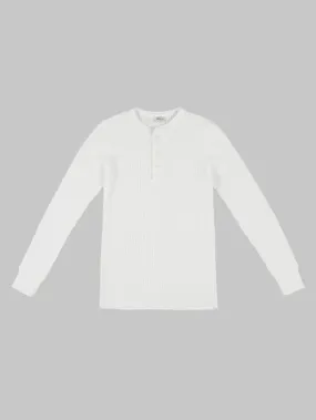 UES Thermal Big Waffle Henley T-Shirt Off White