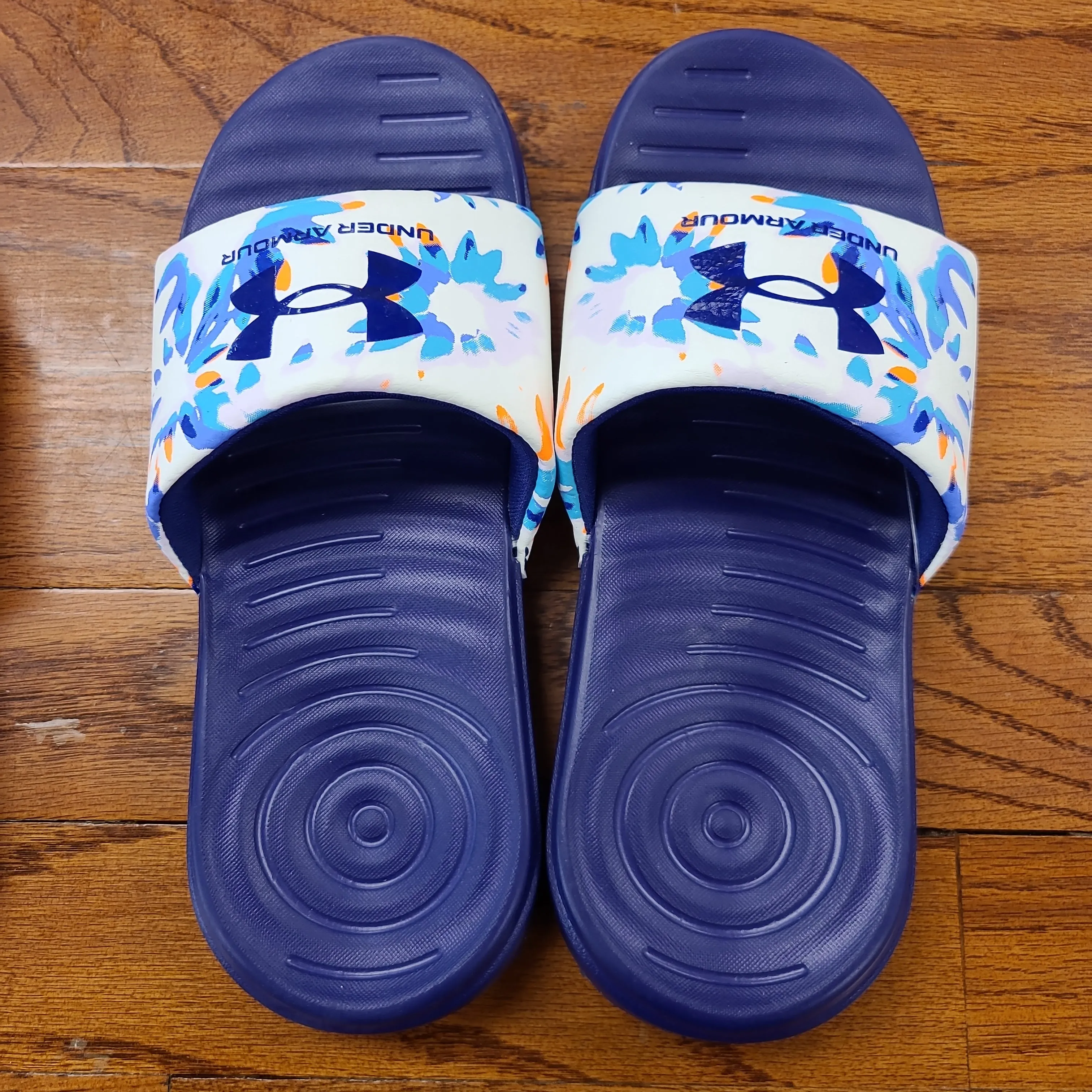 Under Armour Ansa Graphic Slide - White/Purple Kids