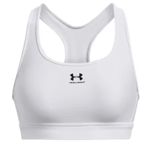 Under Armour HeatGear Armour Mid Padless Sports Bra - Womens - White/Black