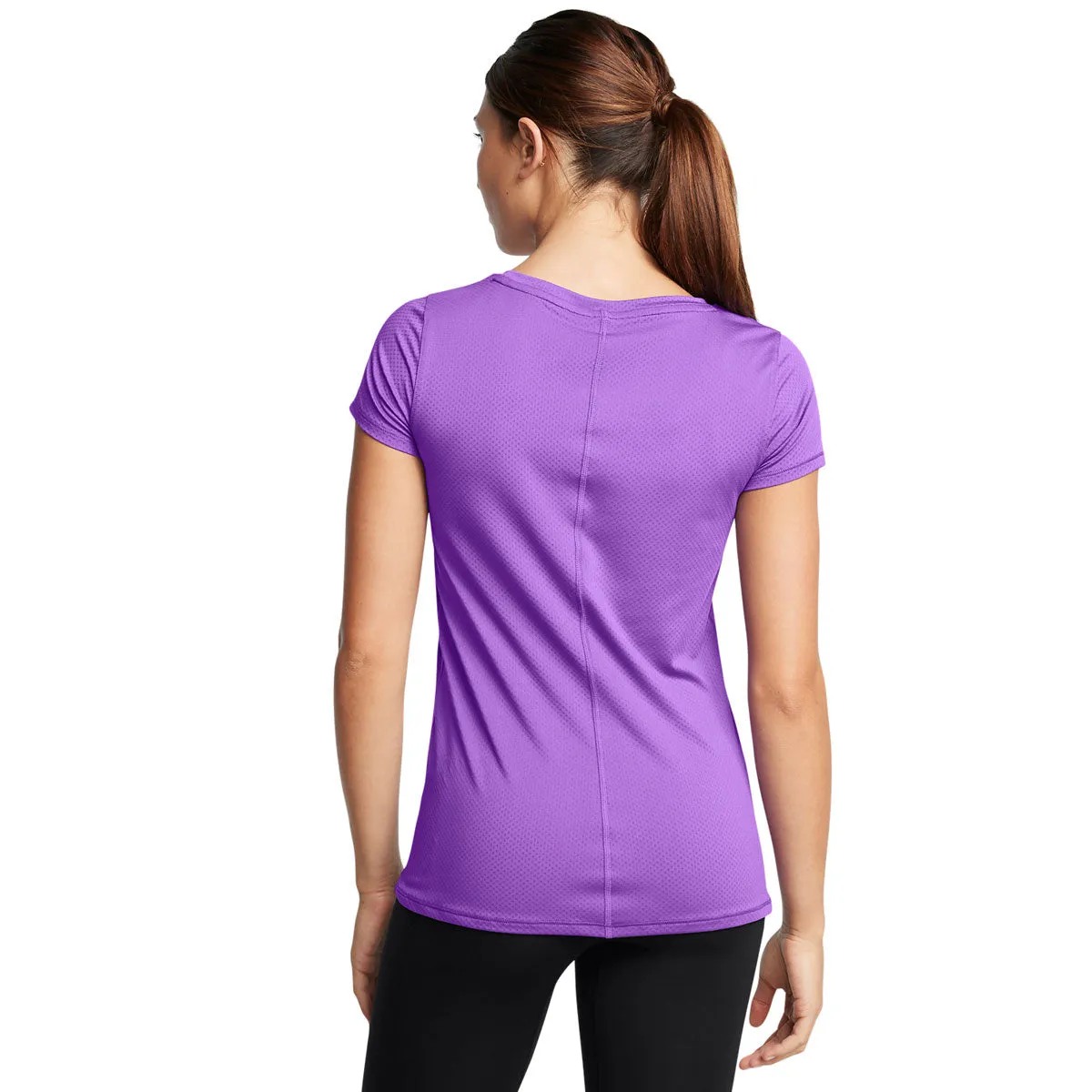 Under Armour Heatgear Armour Short Sleeve Training Top - Womens - Lavish/White