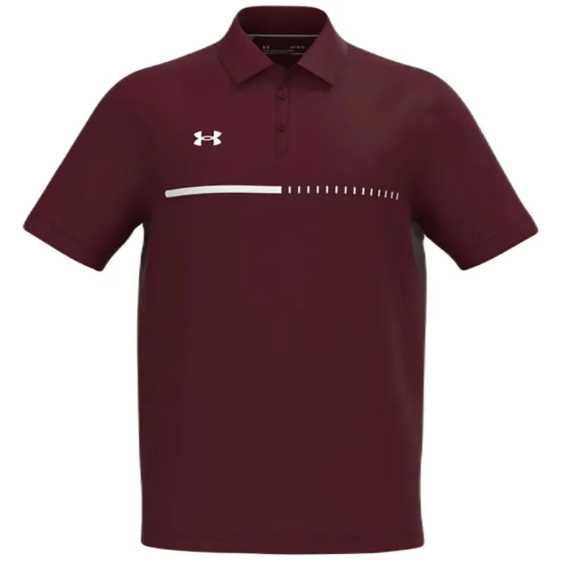 Under Armour Men's Cardinal/White Title Polo