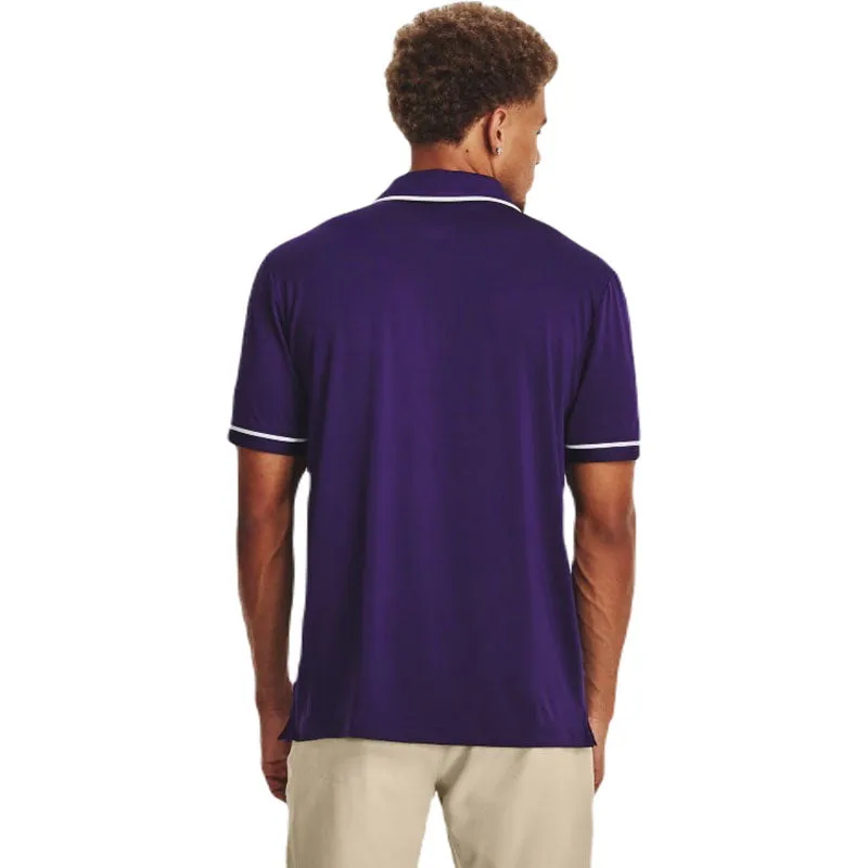 Under Armour Men's Purple/White Team Tipped Polo