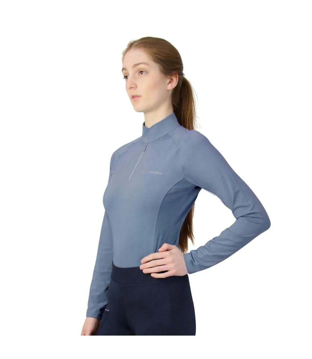 Unisex adult synergy base layer top riviera blue Hy