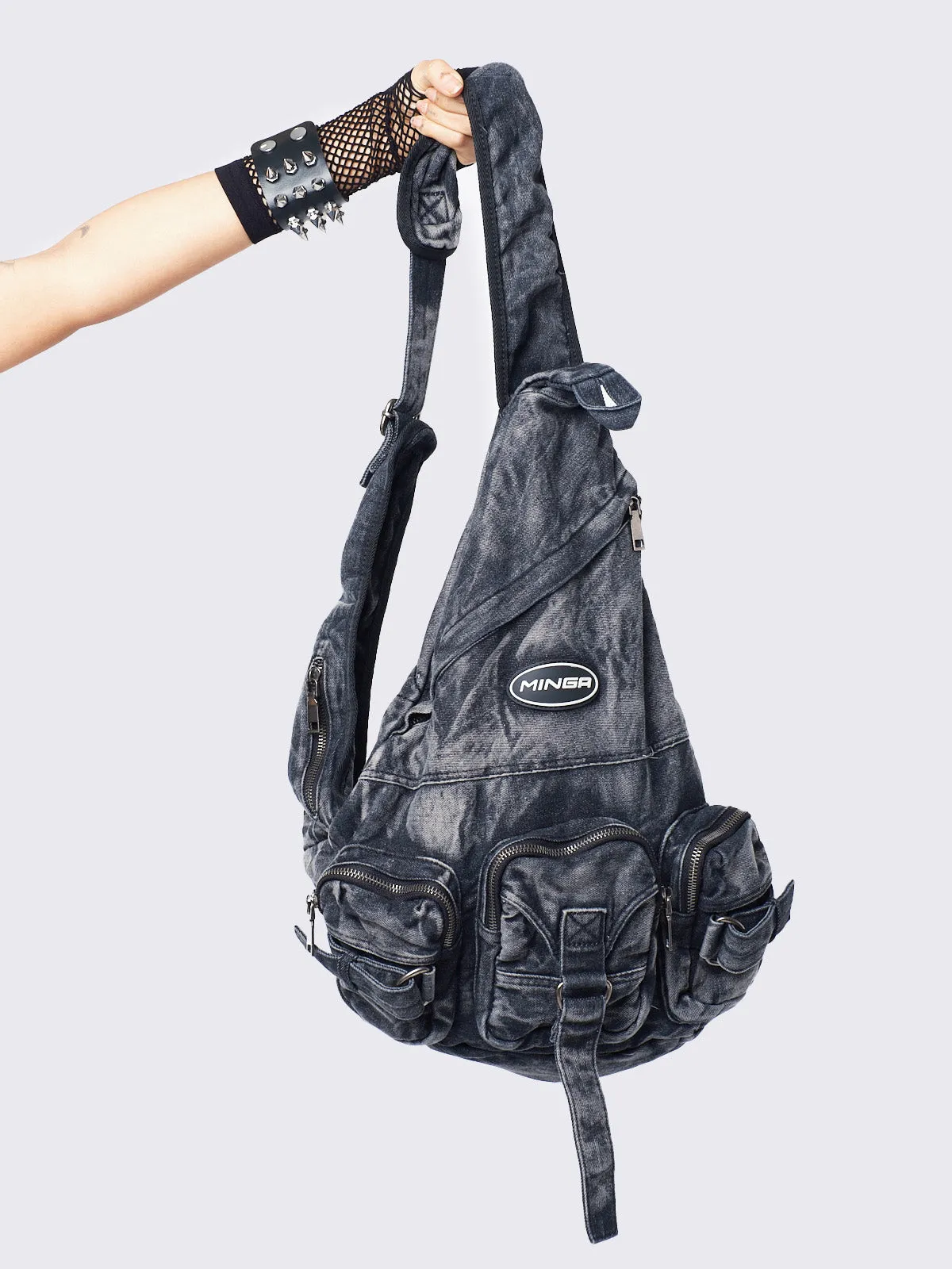 Urban Washed Black Sling Bag