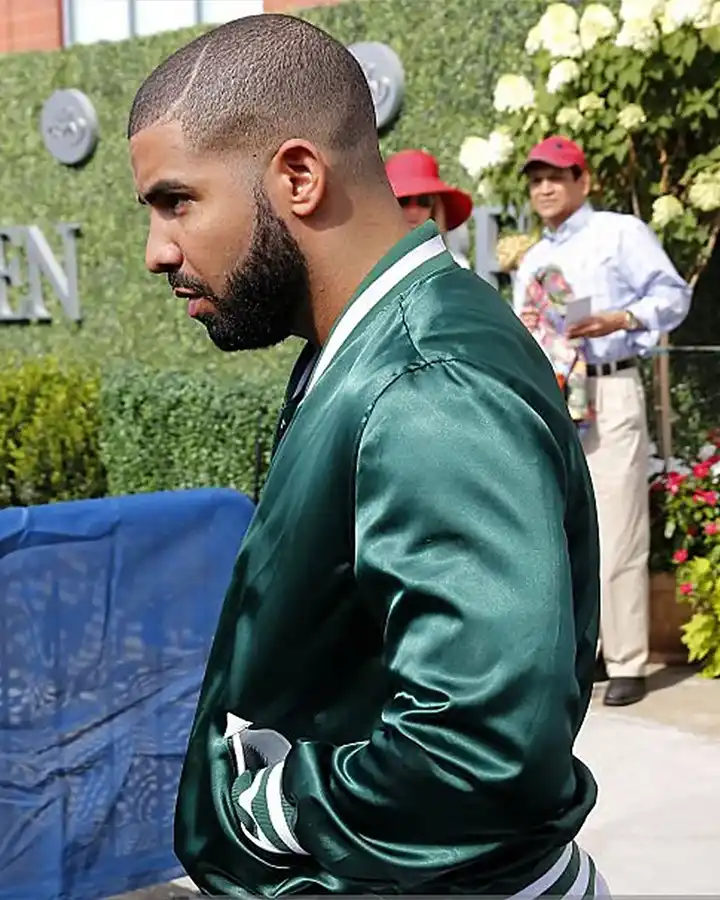 Varsity Bomber Drake Green Jacket - William Jacket