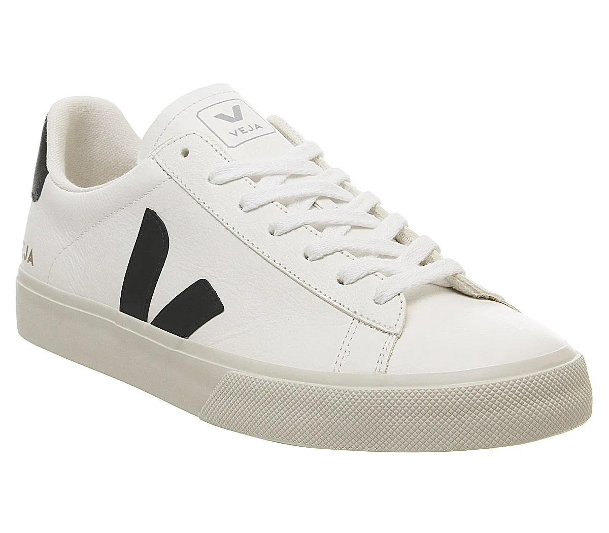 Veja Campo White Black Leather Trainers