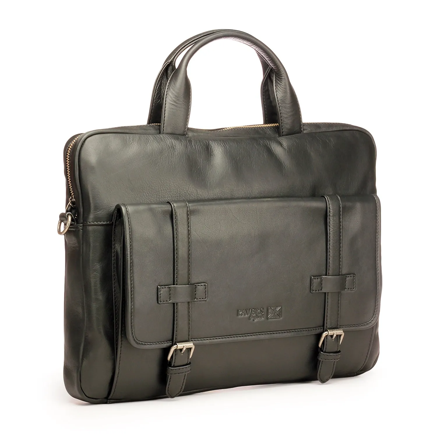 Voguish Formal / Casual Leather Handbag for Men - Black