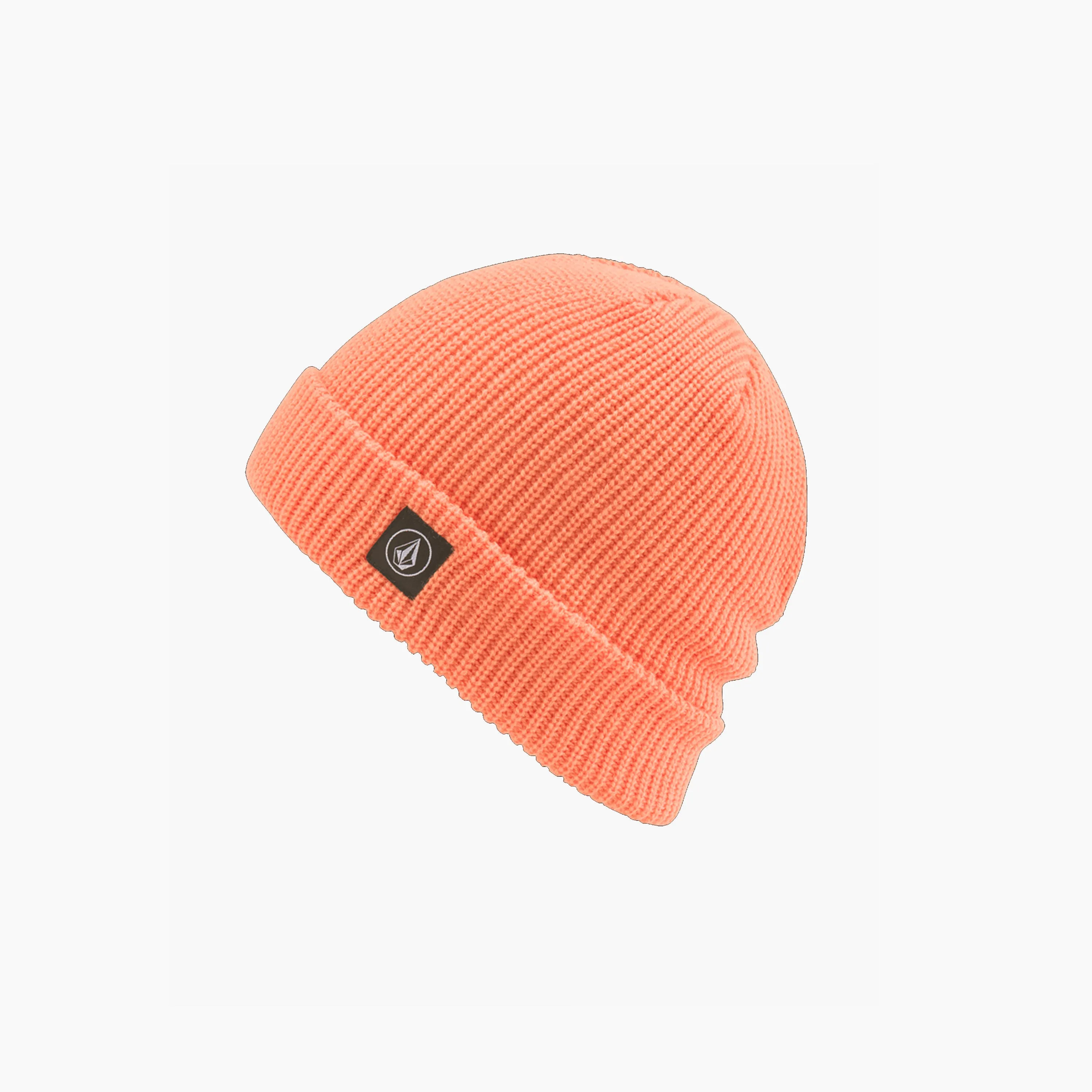 VOLCOM FULL STONE BEANIE LABEL CORAL & BLACK - E5832200