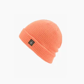 VOLCOM FULL STONE BEANIE LABEL CORAL & BLACK - E5832200