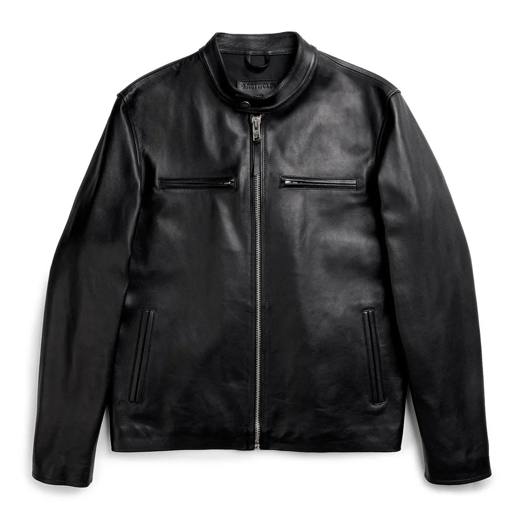 WHEELER PEAK RACER LEATHER JACKET - BLACK