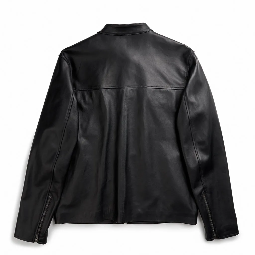 WHEELER PEAK RACER LEATHER JACKET - BLACK