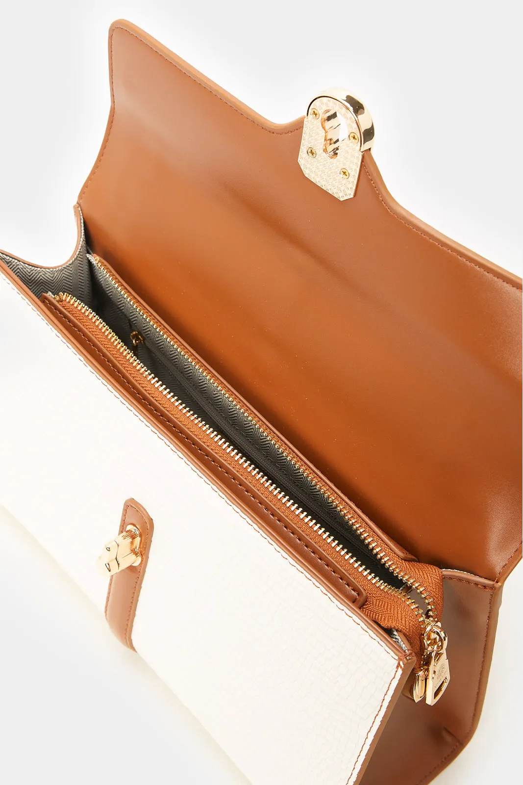 Women Tan Embellished Handbag