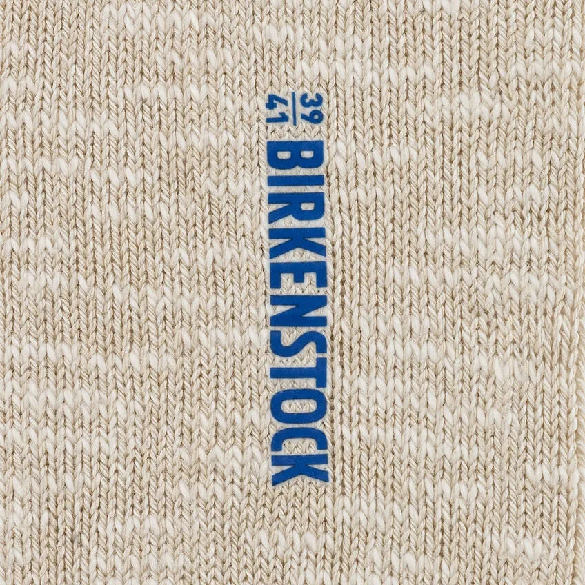  Women's Cotton Slub Crew Socks in Beige  