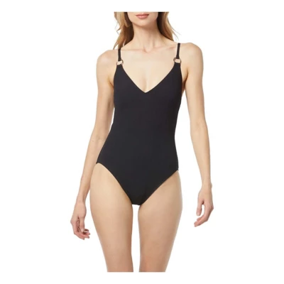 Women's Michael Kors Cross Back Textured One Piece Swimsuit