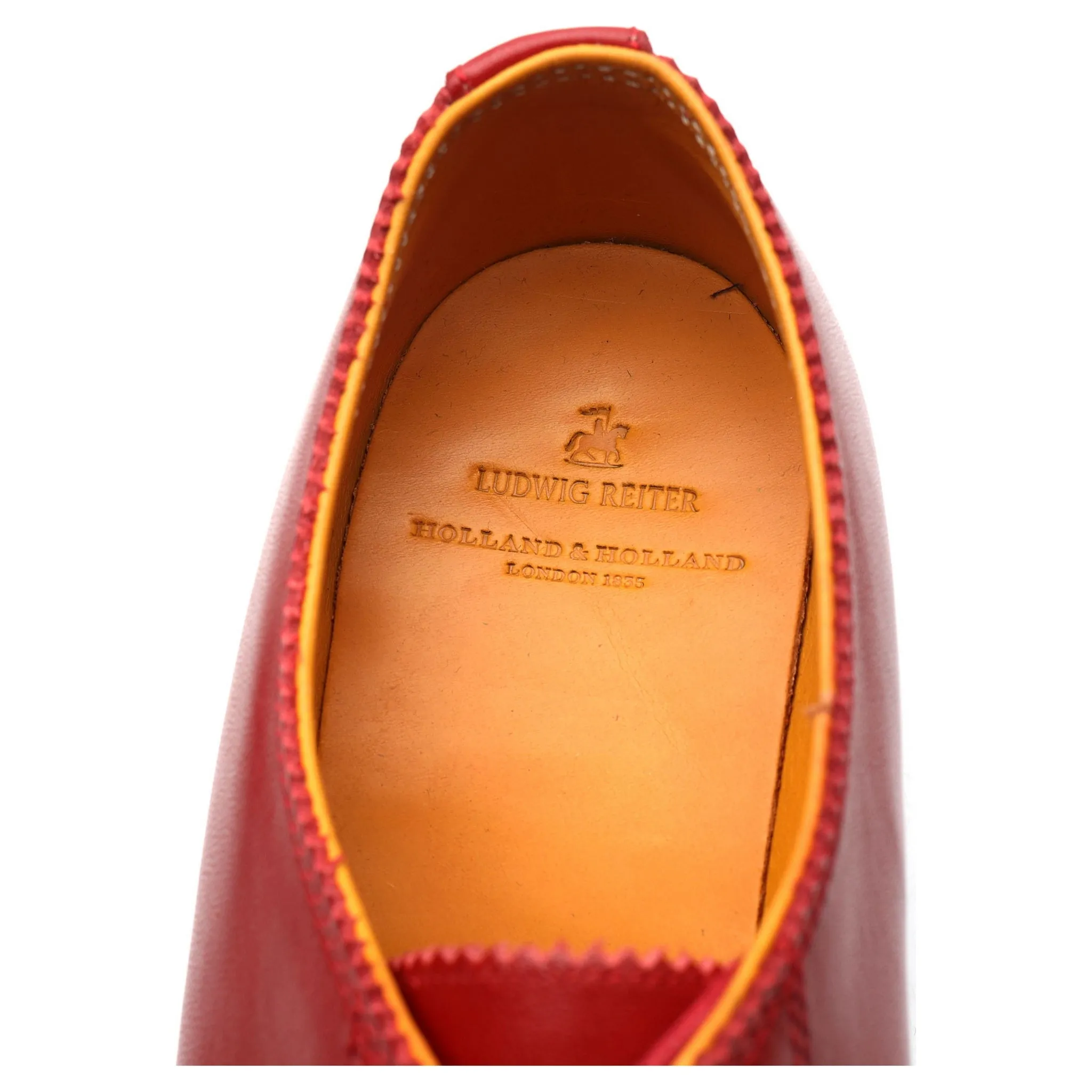 Women's 'Norweger' Red Leather Derby UK 4