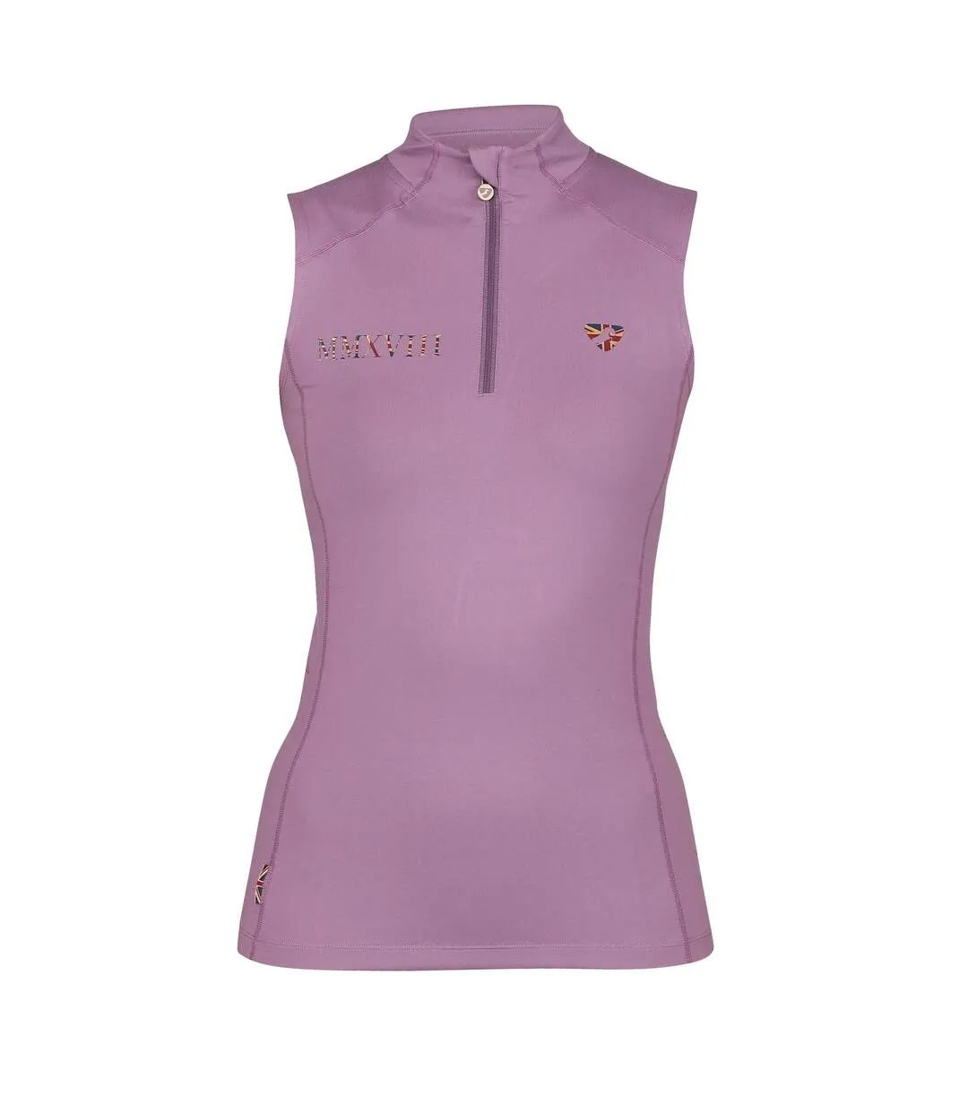 Womens/ladies team sleeveless base layer top mauve Aubrion