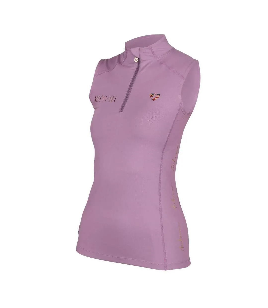 Womens/ladies team sleeveless base layer top mauve Aubrion