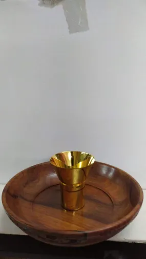 Woodwn Base Ciborium  With  Small Chalice inside