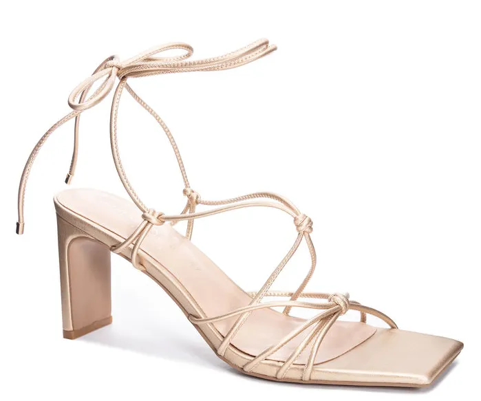 Yita Strappy Heels - Lt Gold